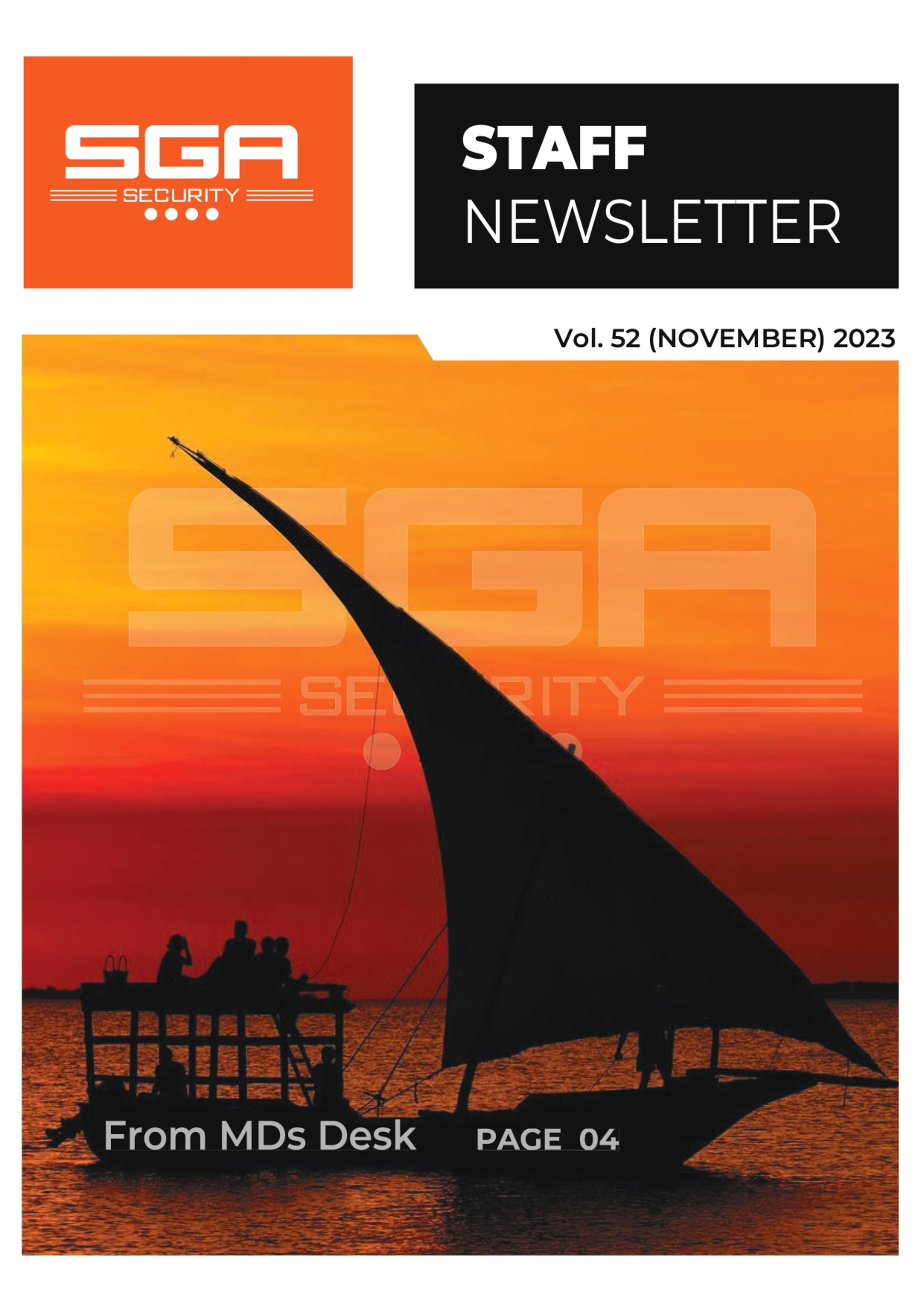Newsletter cover - 52nd edition