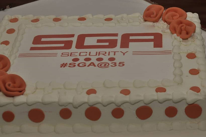 SGA Security cake
